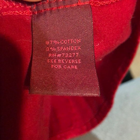 Classy Red Button down - Picture 7 of 8